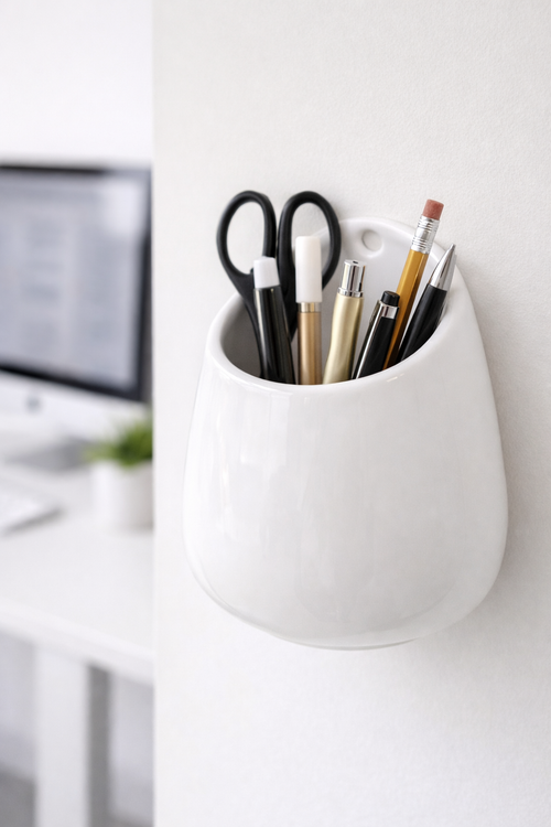 Hanging Ceramic Pot - White