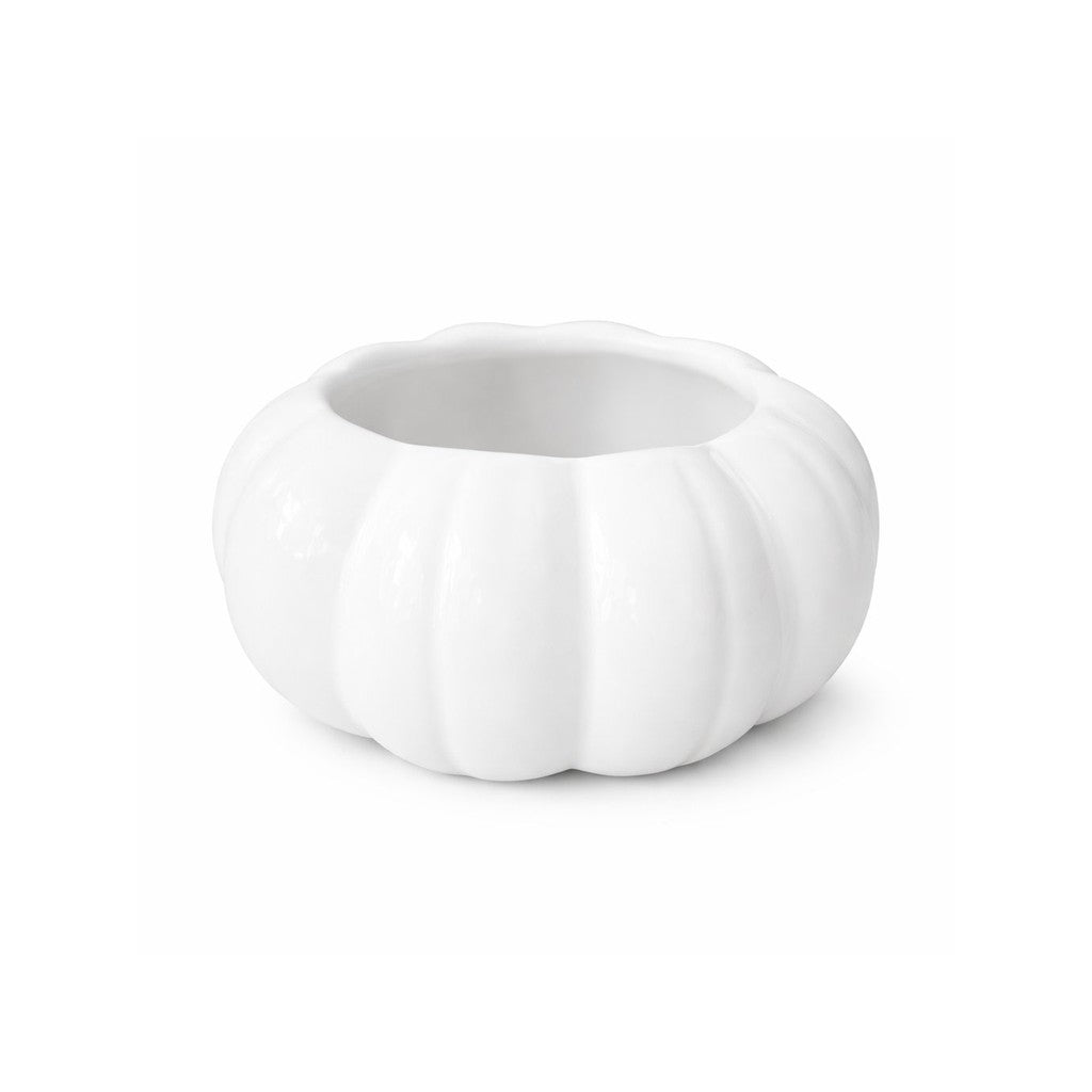 Pumpkin Ceramic Pot - White