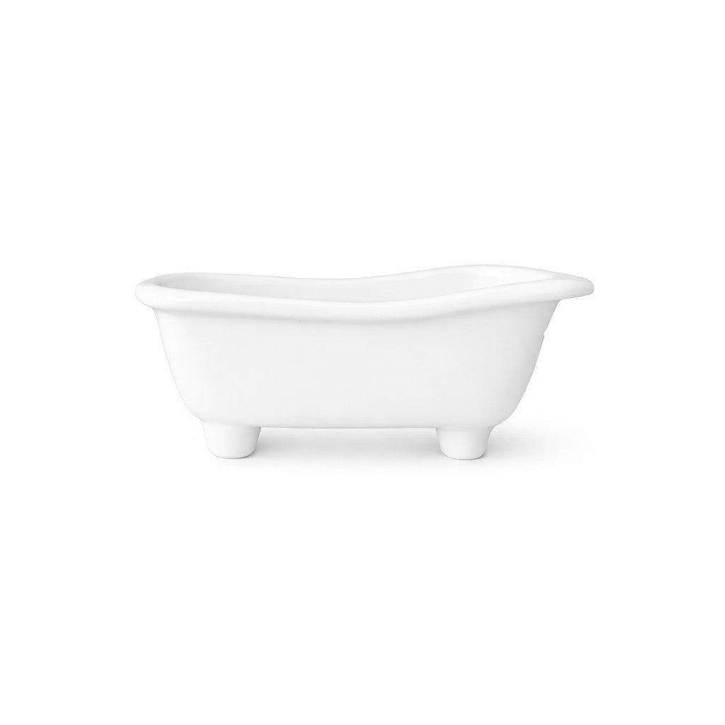 Classic Bathtub Ceramic Pot - White