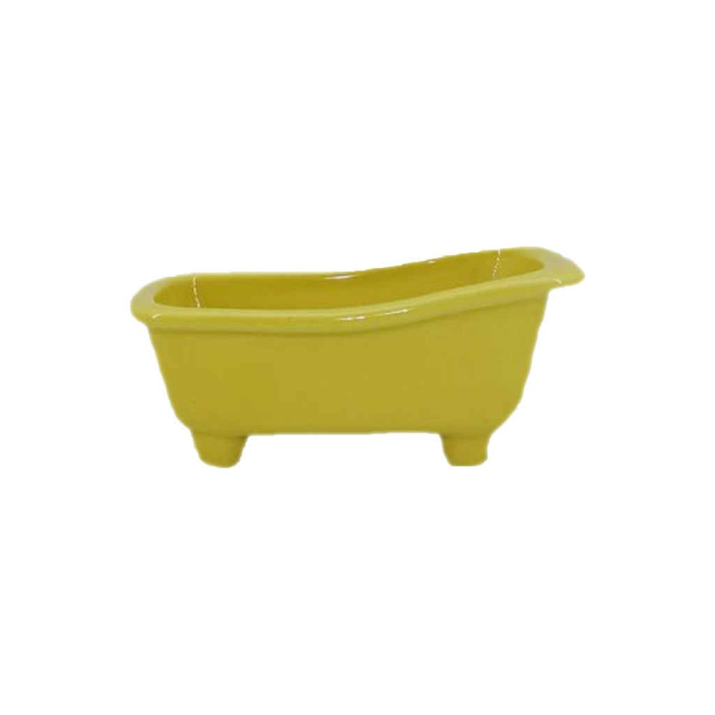Classic Bathtub Ceramic Pot - Yellow