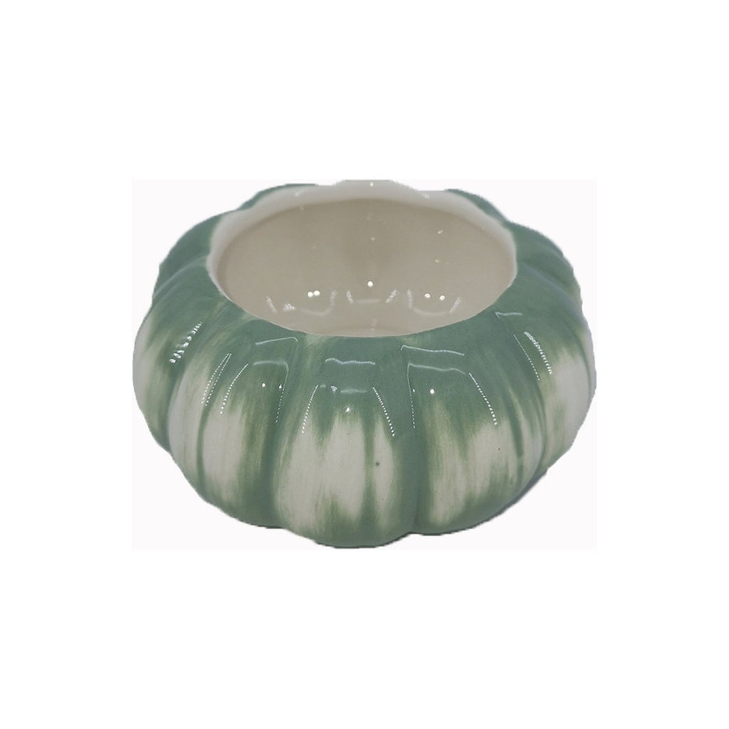 Pumpkin Ceramic Pot - Sage